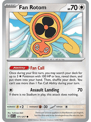 Fan Rotom - 171/217 - ASC