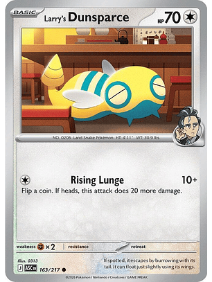 Larry's Dunsparce - 163/217 - ASC