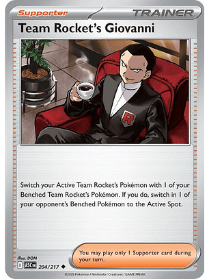 Team Rocket's Giovanni - 204/217 - ASC