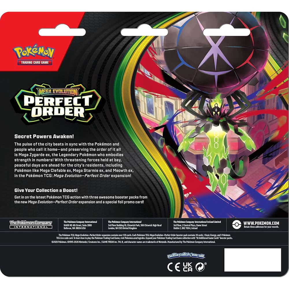 Pokémon TCG: Mega Evolution - Perfect Order 3-Booster Blister 2