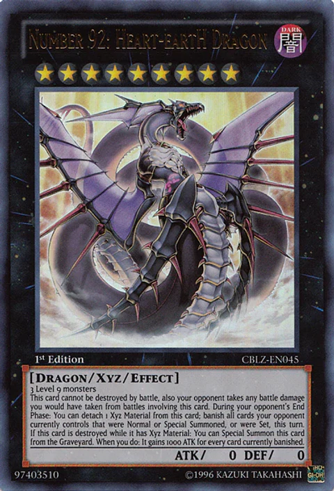 Number 92: Heart-eartH Dragon - CBLZ-EN045 - Ultra Rare 