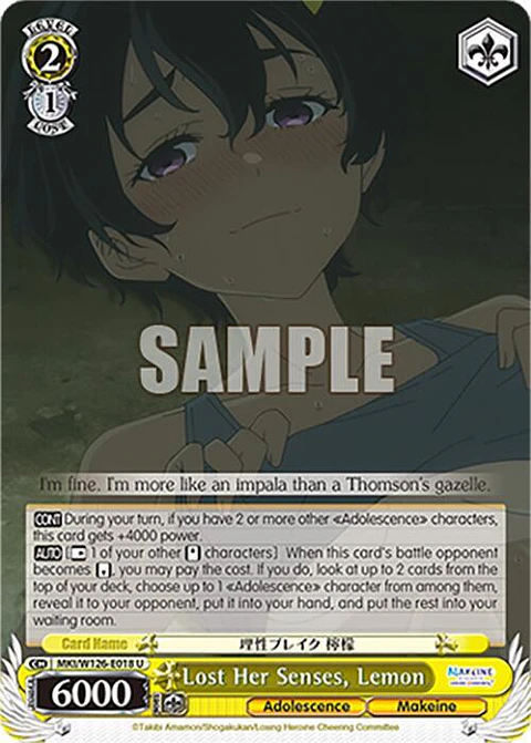 Lost Her Senses, Lemon - MKI/W126-E018 U - Uncommon