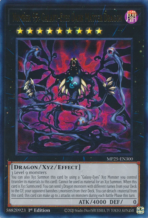 Number 95: Galaxy-Eyes Dark Matter Dragon - MP25-EN300 - Ultra Rare