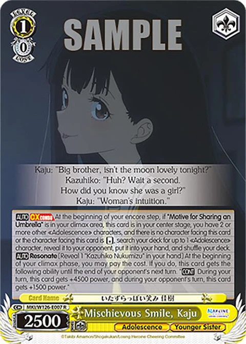 Mischievous Smile, Kaju - MKI/W126-E007 R - Rare