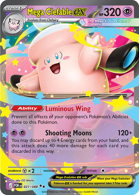 Mega Clefable ex - 031/088 - Double Rare - POR