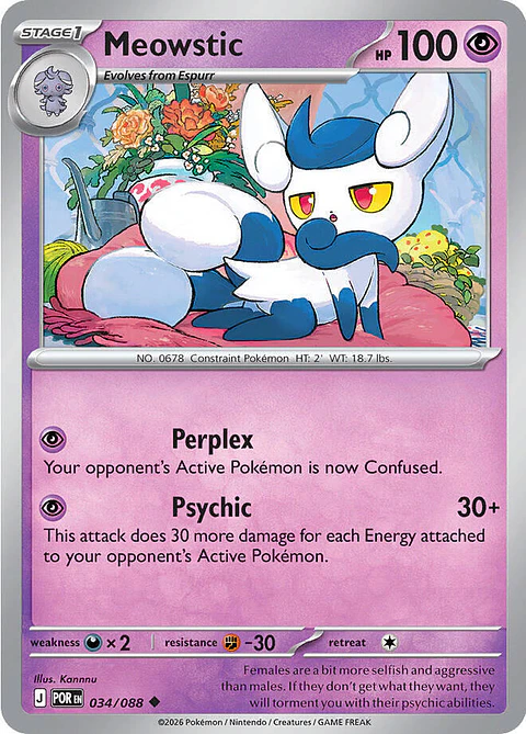 Meowstic - 034/088 - Uncommon - POR
