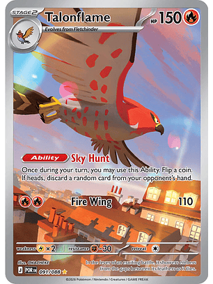 Talonflame - 091/088 - llustration Rare - POR 