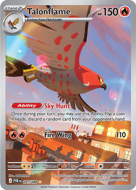 Talonflame - 091/088 - llustration Rare - POR 