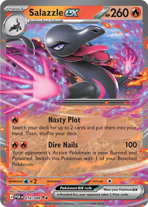 Salazzle ex - 016/088 - Double Rare - POR 