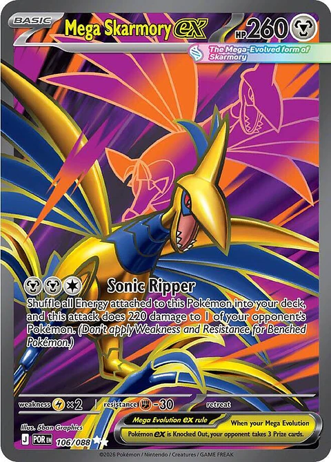 Mega Skarmory ex - 106/088 - POR