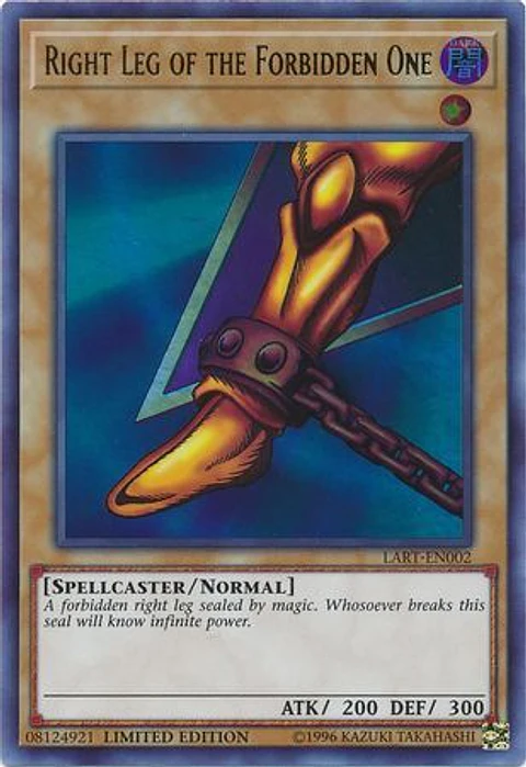 Right Leg of the Forbidden One - LART-EN002 - Ultra Rare  (Español) gratis en pedidos mayores a 600