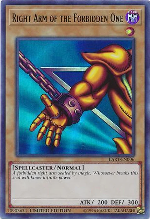  Right Arm of the Forbidden One - LART-EN006 - Ultra Rare