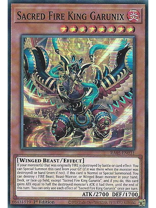 Sacred Fire King Garunix - RA05-EN031