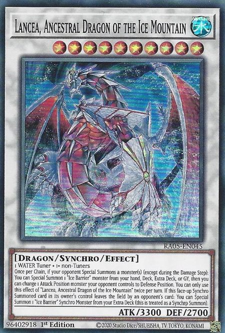 Lancea, Ancestral Dragon of the Ice Mountain - RA05-EN045  1