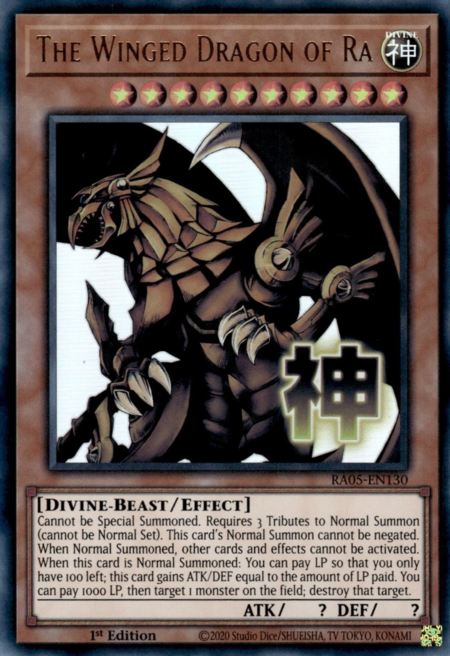 The Winged Dragon of Ra - RA05-EN130 1