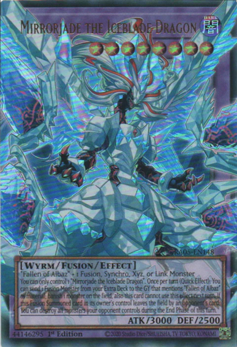 Mirrorjade the Iceblade Dragon (extended art) - RA05-EN148 