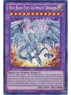 Neo Blue-Eyes Ultimate Dragon - MVP1-ENS01 - Secret Rare