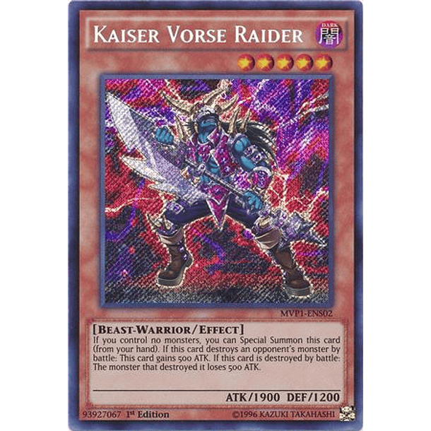 Kaiser Vorse Raider - MVP1-ENS02 - Secret Rare