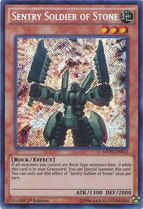 Sentry Soldier of Stone - MVP1-ENS12 - Secret Rare