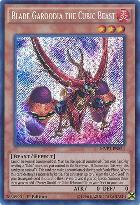 Blade Garoodia the Cubic Beast - MVP1-ENS34 - Secret Rare
