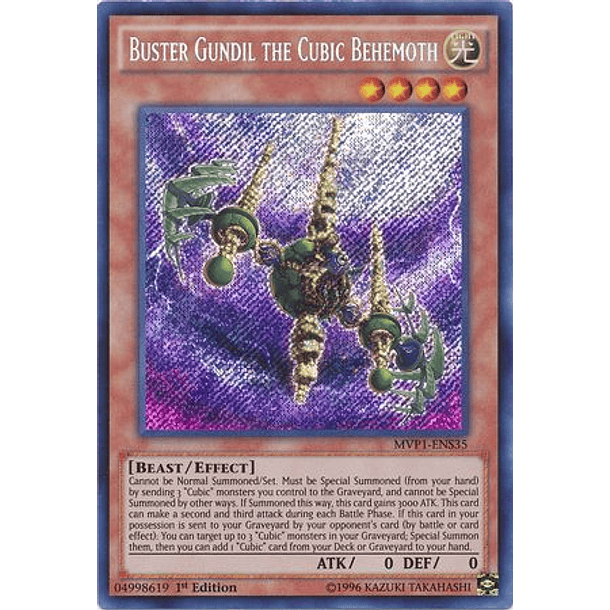 Buster Gundil the Cubic Behemoth - MVP1-ENS35 - Secret Rare