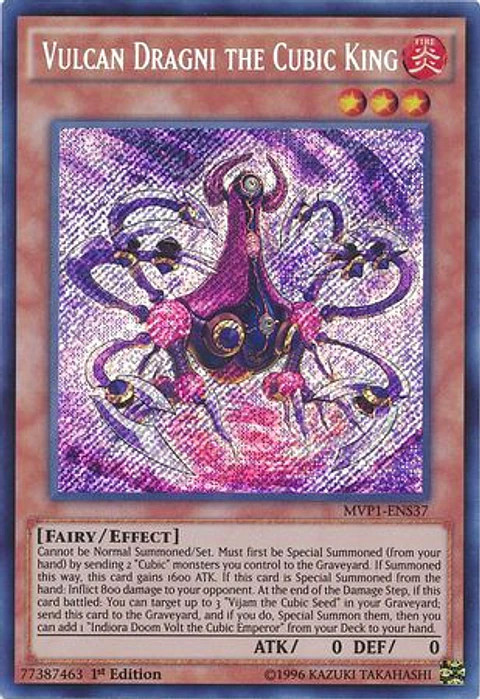 Vulcan Dragni the Cubic King - MVP1-ENS37 - Secret Rare