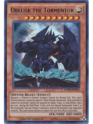 Obelisk the Tormentor - MVP1-ENSV5 - Ultra Rare Limited Edition