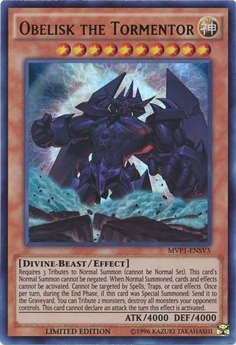 Obelisk the Tormentor - MVP1-ENSV5 - Ultra Rare Limited Edition