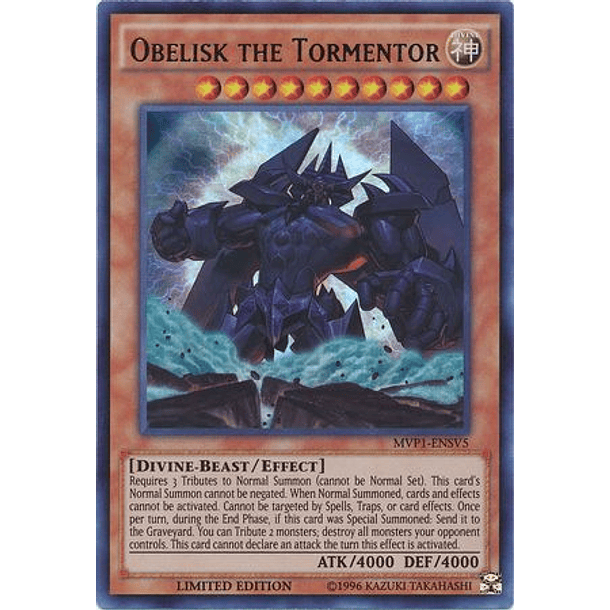 Obelisk the Tormentor - MVP1-ENSV5 - Ultra Rare Limited Edition