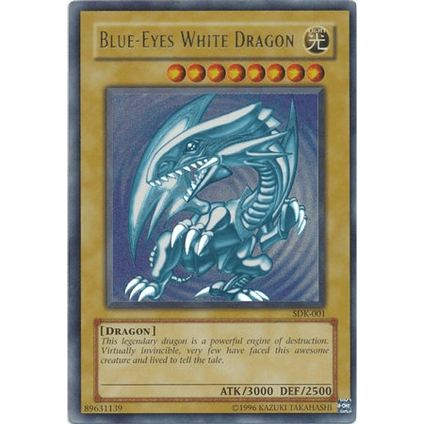 Blue-Eyes White Dragon - SDK-001 - Ultra Rare Unlimited (dañado)