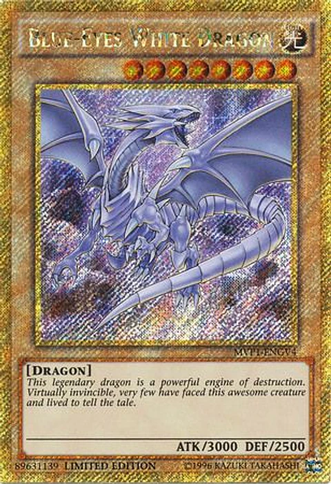 Blue-Eyes White Dragon - MVP1-ENGV4 - Gold Secret Rare
