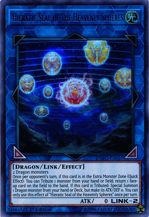 Hieratic Seal of the Heavenly Spheres - DUPO-EN027 - Ultra Rare