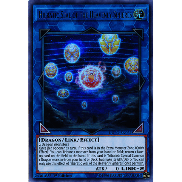 Hieratic Seal of the Heavenly Spheres - DUPO-EN027 - Ultra Rare