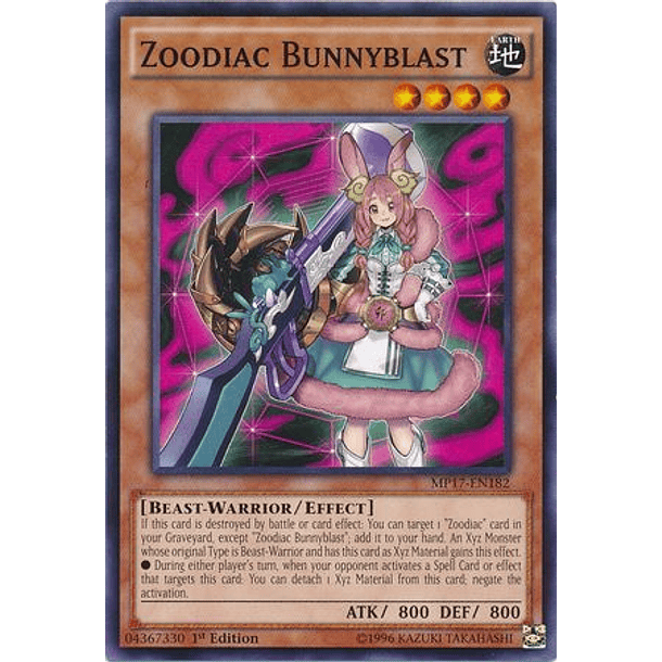 Zoodiac Bunnyblast - MP17-EN182 - Common