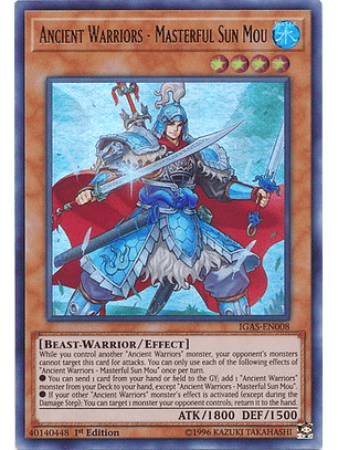 Ancient Warriors - Masterful Sun Mou - IGAS-EN008 - Ultra Rare
