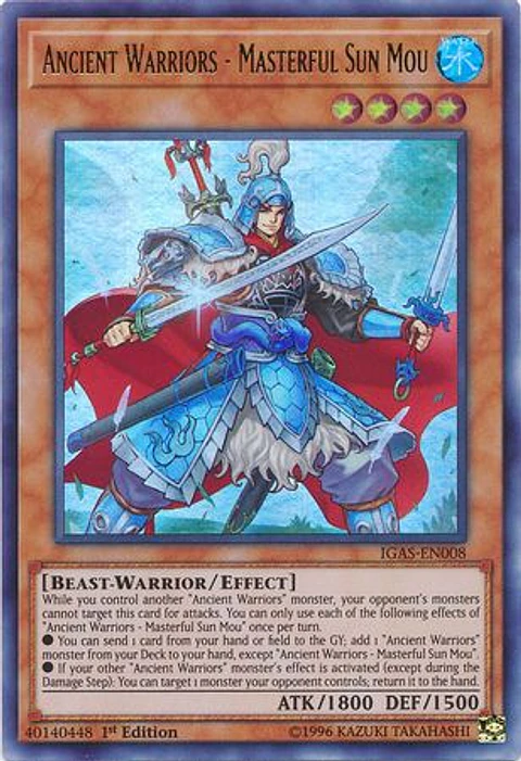 Ancient Warriors - Masterful Sun Mou - IGAS-EN008 - Ultra Rare