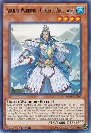 Ancient Warriors - Graceful Zhou Gong - IGAS-EN009 - Rare 1