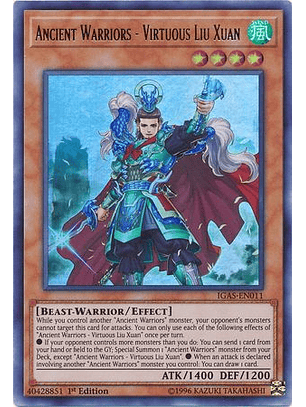 Ancient Warriors - Virtuous Liu Xuan - IGAS-EN011 - Ultra Rare