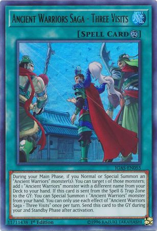 Ancient Warriors Saga - Three Visits - IGAS-EN055 - Ultra Rare 1