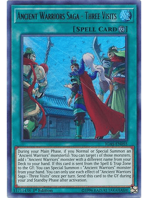 Ancient Warriors Saga - Three Visits - IGAS-EN055 - Ultra Rare