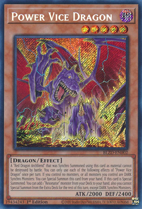 Power Vice Dragon - BLZD-EN002 - Secret Rare