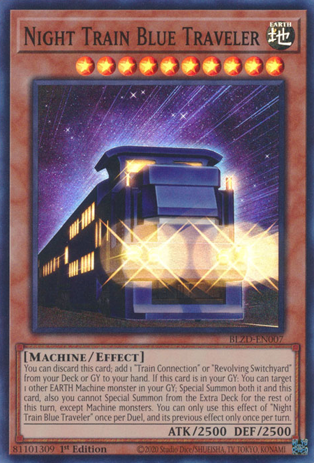 Night Train Blue Traveler - BLZD-EN007 - Super Rare 1