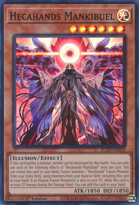 Hecahands Mankibuel - BLZD-EN018 - Super Rare 1