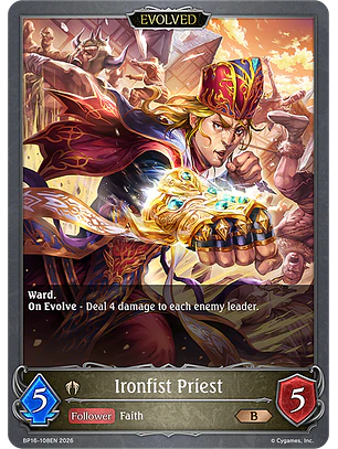 Ironfist Priest (Evolved) - BP16-108EN - Bronze