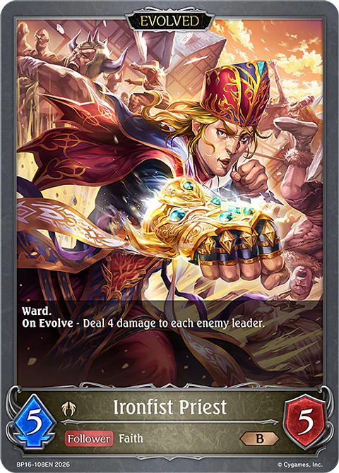 Ironfist Priest (Evolved) - BP16-108EN - Bronze