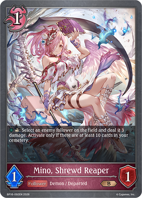 Mino, Shrewd Reaper - BP16-092EN - Bronze 1