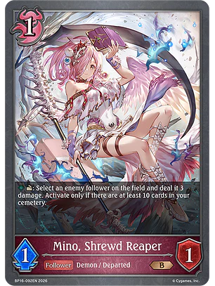 Mino, Shrewd Reaper - BP16-092EN - Bronze