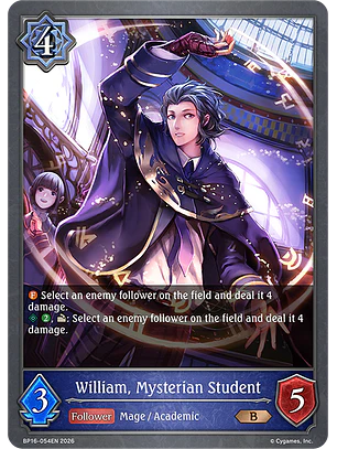 William, Mysterian Student - BP16-054EN - Bronze