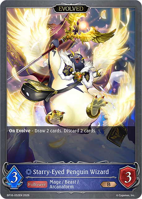 Starry-Eyed Penguin Wizard (Evolved) - BP16-052EN - Bronze 1