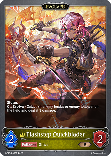 Flashstep Quickblader (Evolved) - BP16-033EN - Bronze 1